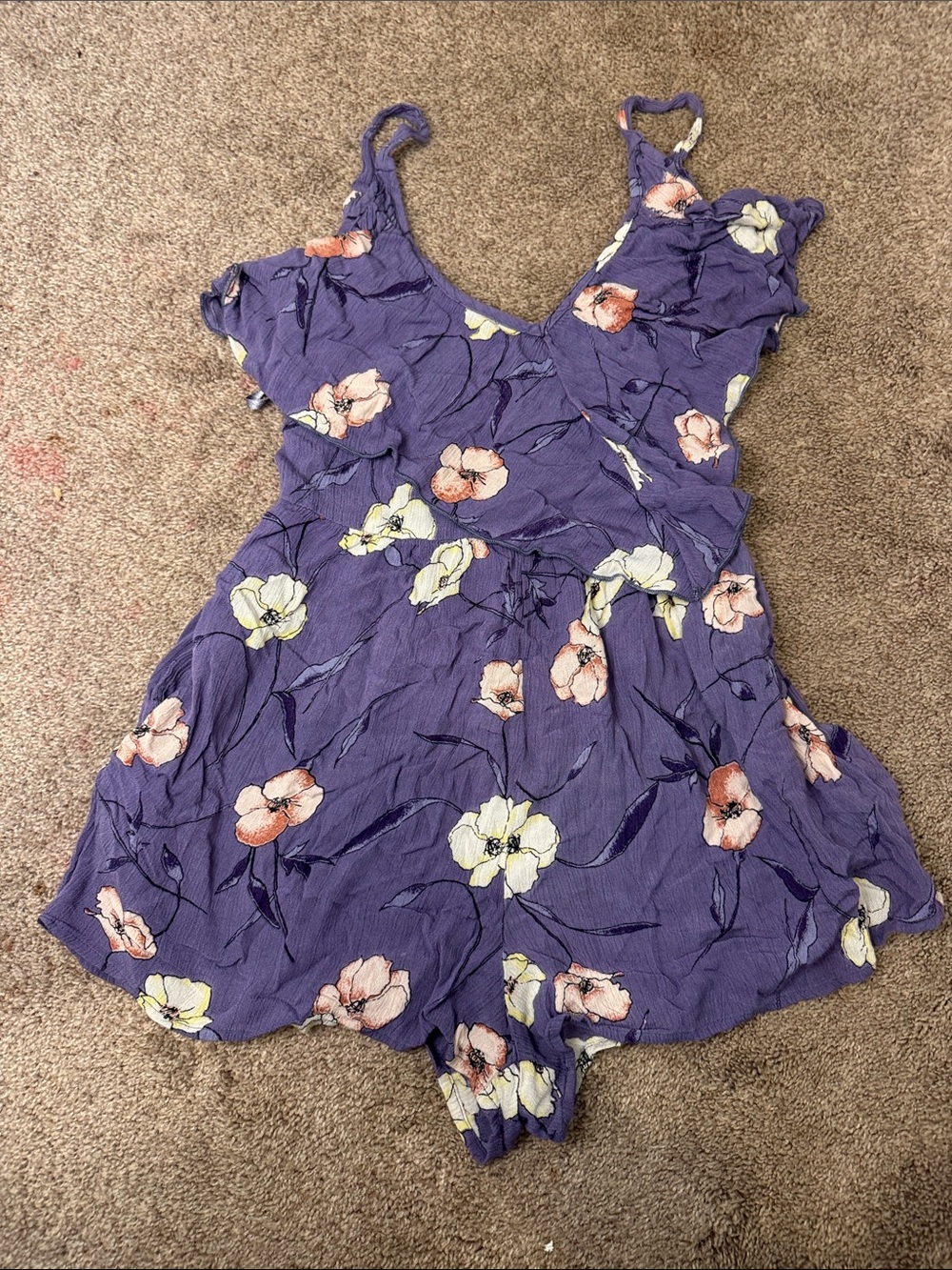 Band of Gypsies Purple Floral Romper